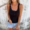 Women's Ribbed Slim-Fit Button-Down Vest