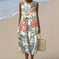 Women's Summer Casual Loose-Fitting Dress With Pockets
