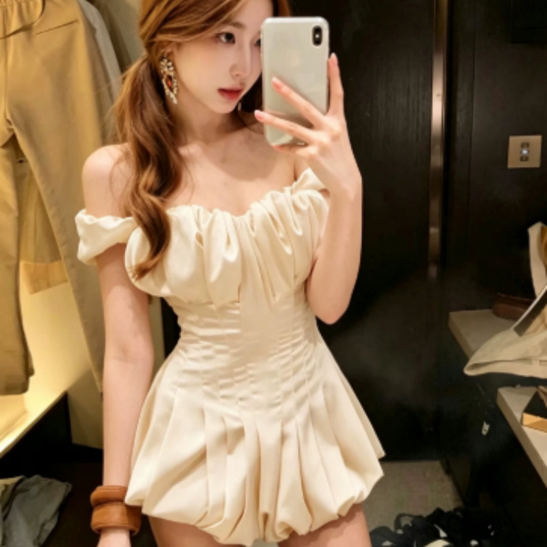 Summer Light Luxury French Exquisite Temperament A-Line Short Skirt