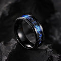 Tungsten Steel Blue Meteor Ring