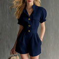 Versatile Puff-Sleeve Jumpsuit For Women