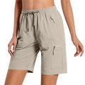 Lightweight Pocketed Zippered Outdoor Sports Elastic-Waist Cropped Pants