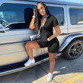 Women's Casual Solid-Color Fashion Two-Piece Set