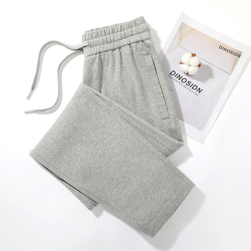 Summer Thin Sweatpants Women's White Pants Straight-Leg Pants