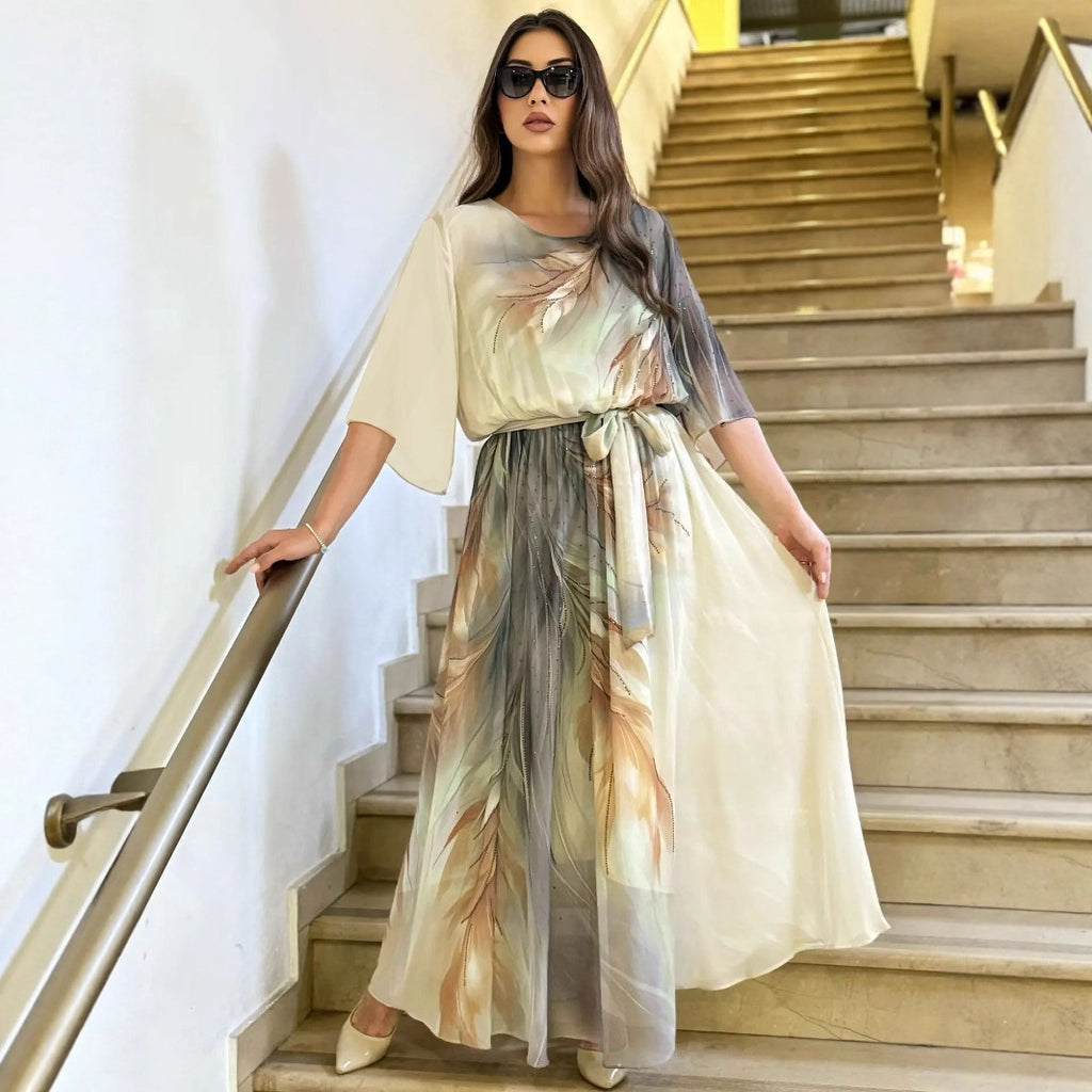 European And American Printing Dress Women