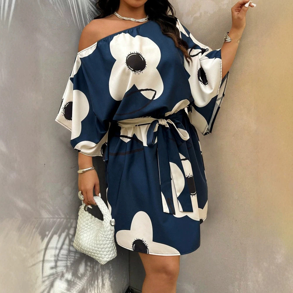 Resort-Style Women's Plus-Size Off-Shoulder Dress