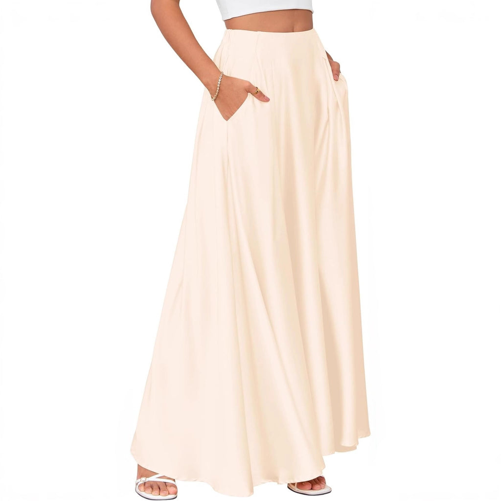 Elegant High-Quality Satin A-Line Skirt For Women