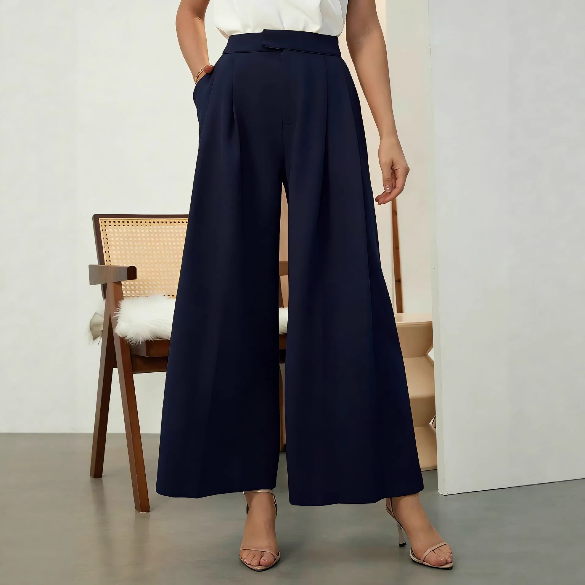 Trendy Stylish Wide-Leg Commuter Pants