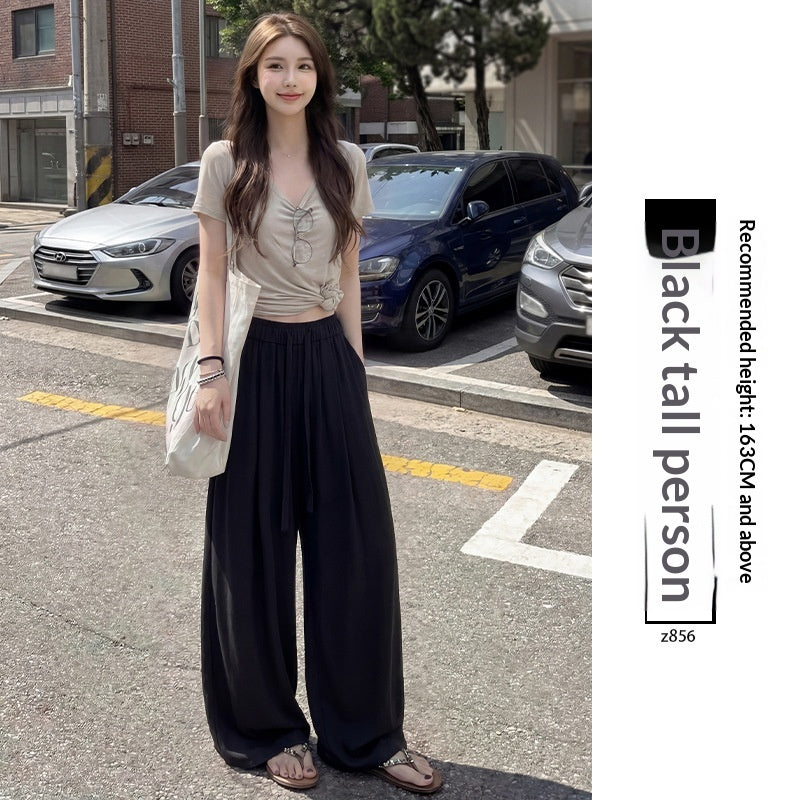 Old-Money-Style Cotton-Linen Wide-Leg Pants For Women Summer Season