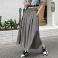 Women's High-Waisted Midi Casual Skirt
