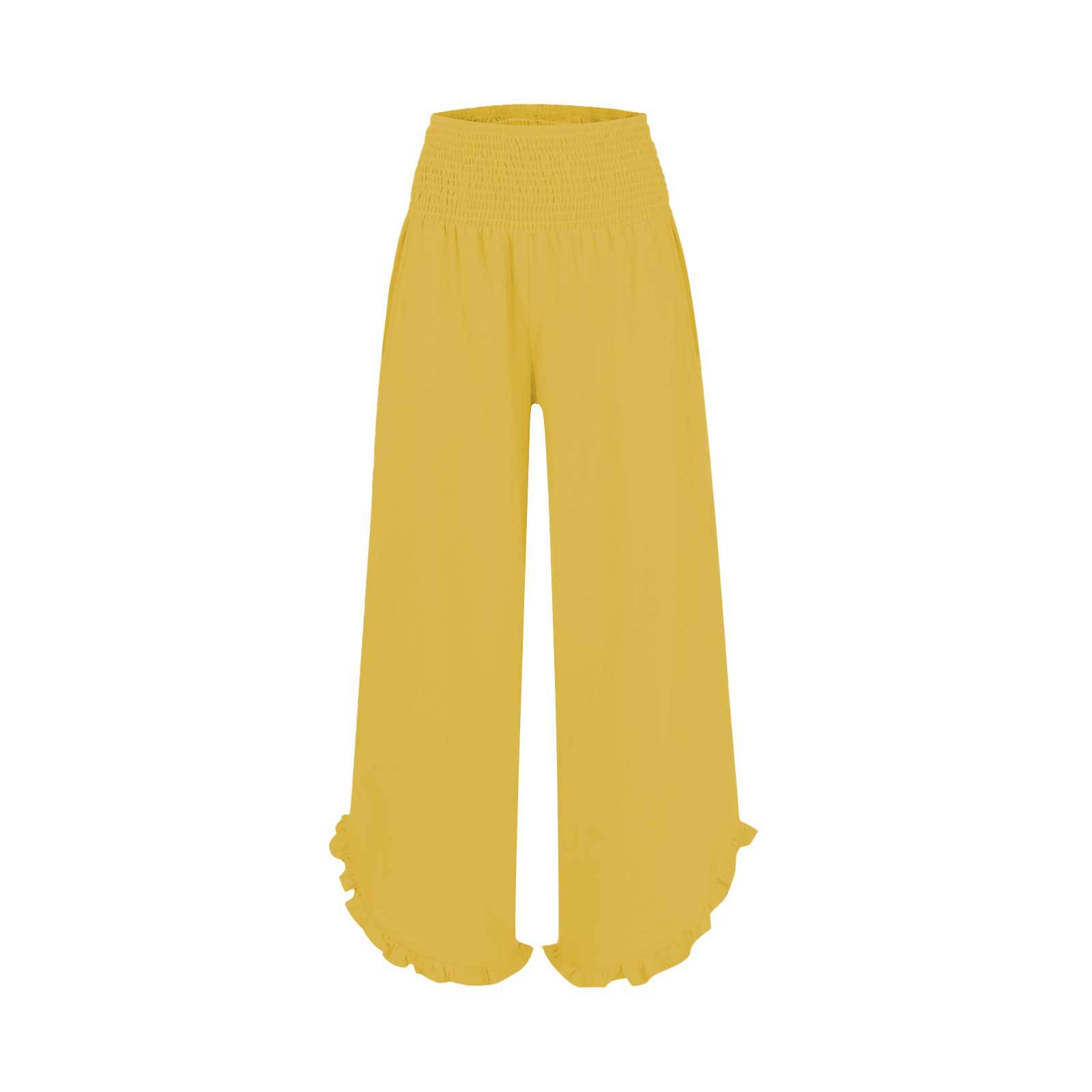 Women's Solid-Color Loose-Fitting Casual Wide-Leg Trousers