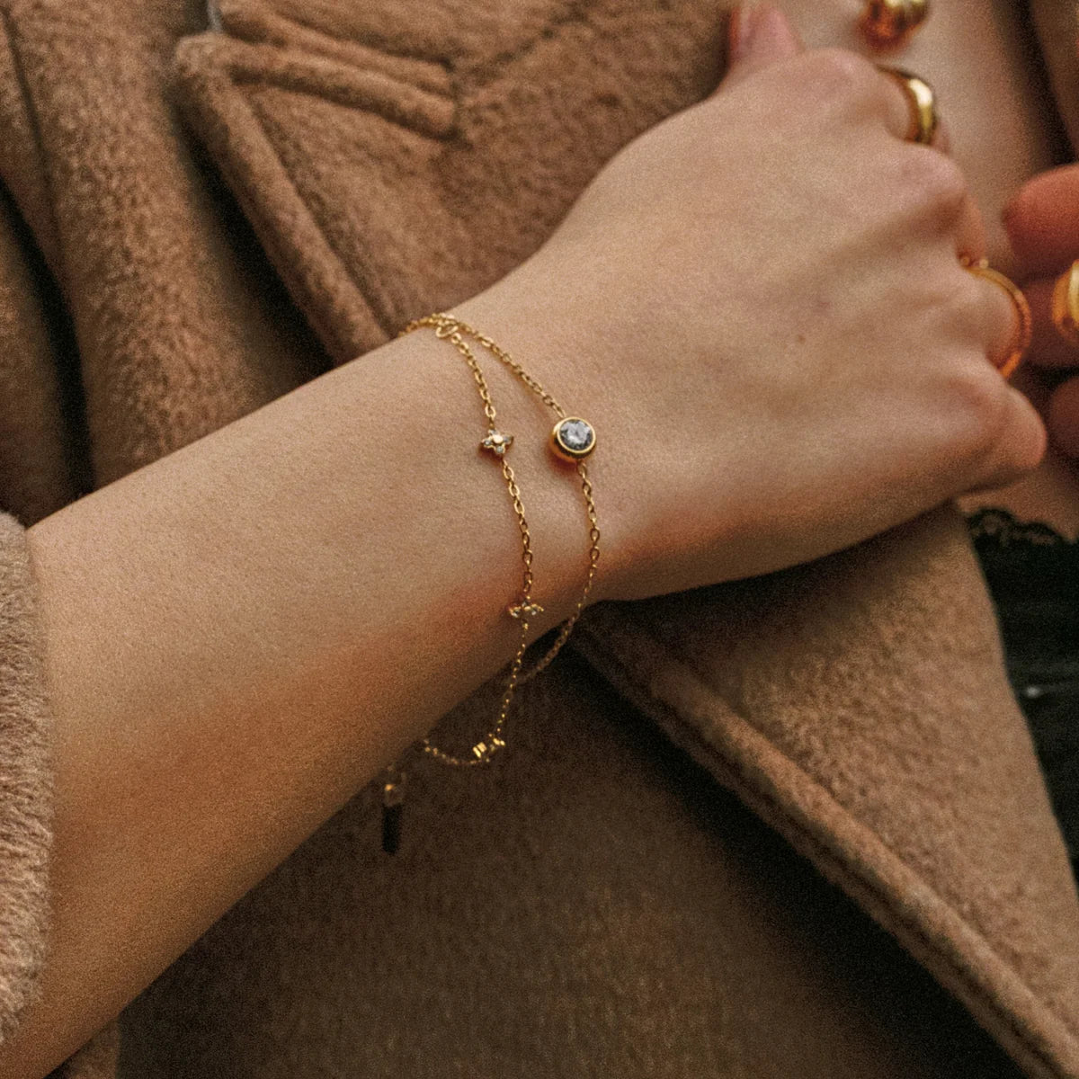 By Rouge Velvor - Four-Leaf Clover Bracelet Charm - Timeless Lucky Accessory