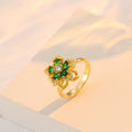 Nephthytis Flower Zircon Flower Niche Fashion New Ring