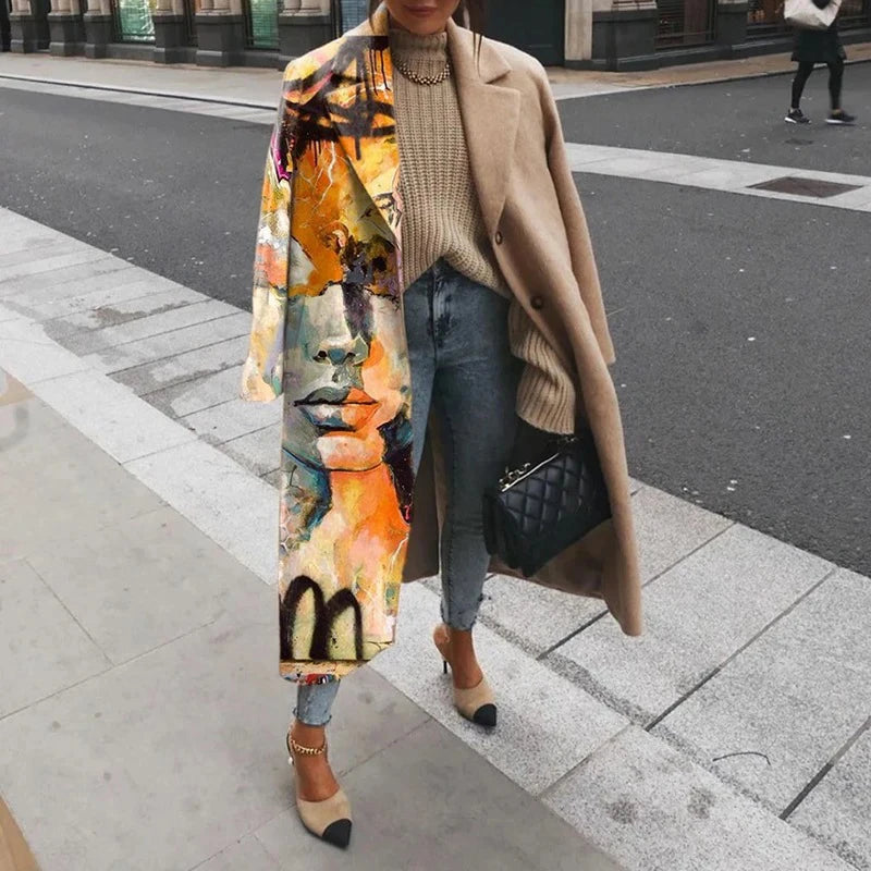 Casual Lapel Long Sleeve Blend Wool Coats