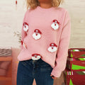 Christmas Snowflake Print Sweater Women Top