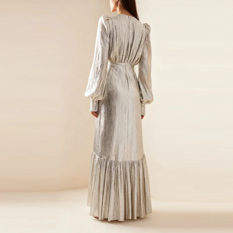 Elegant Sequin Sparkle Wide Leg Pants