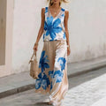 Casual Floral Print Satin Summer Sets