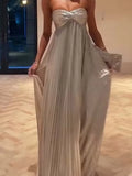 Strapless High Waist Holiday Dress