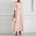 Temperament Waist Long Dress