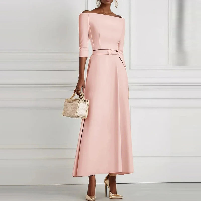 Temperament Waist Long Dress