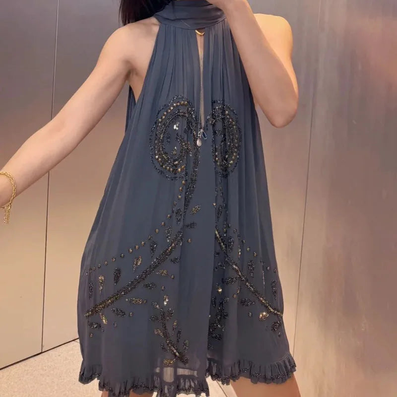 Beaded Sequin Club Party Dress
