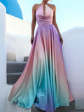Halter Sleeveless Swing Dress