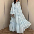 Fashion High Waist Pleated Solid Color Party Dress