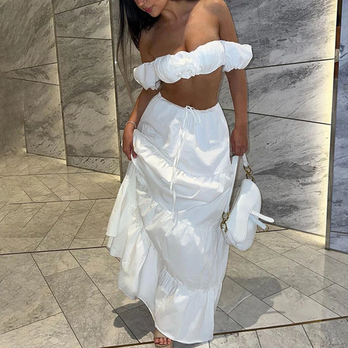 Casual Short Sleeve Pleat Skirt Outfit