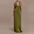 Halter Neck Satin Wedding Dress