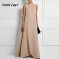 O-neck Sleeveless Banquet Dress