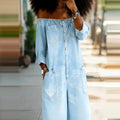 Off Shoulder Long Sleeve Jumpsuit