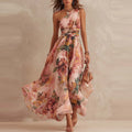 Slanted Shoulder Summer Dress