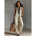 Sleeveless Linen Blend Jumpsuit