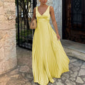Pleated Satin Bridesmaid Dress