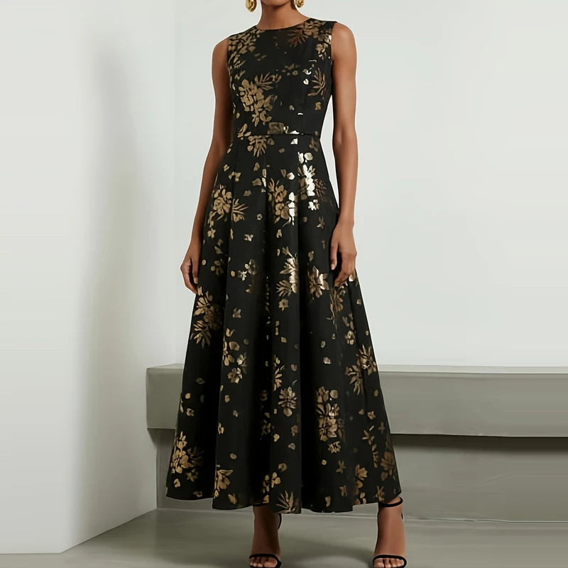 Sleeveless O-neck A-Line Gown Dress Size 8