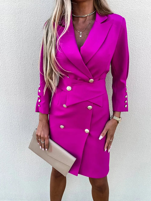 Blazer Beach Dress with V Neck