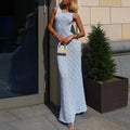 Hollow Sleeveless Knitted Dress
