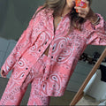 Vintage Ethnic Print 2Pc Suit