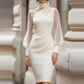 Half High Neck Evening Gown