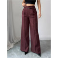 High-Waisted Loose Straight-Leg Trousers