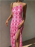 Sexy Oblique Shoulder Sleeveless Long Dress 2026 Elegant Hig
