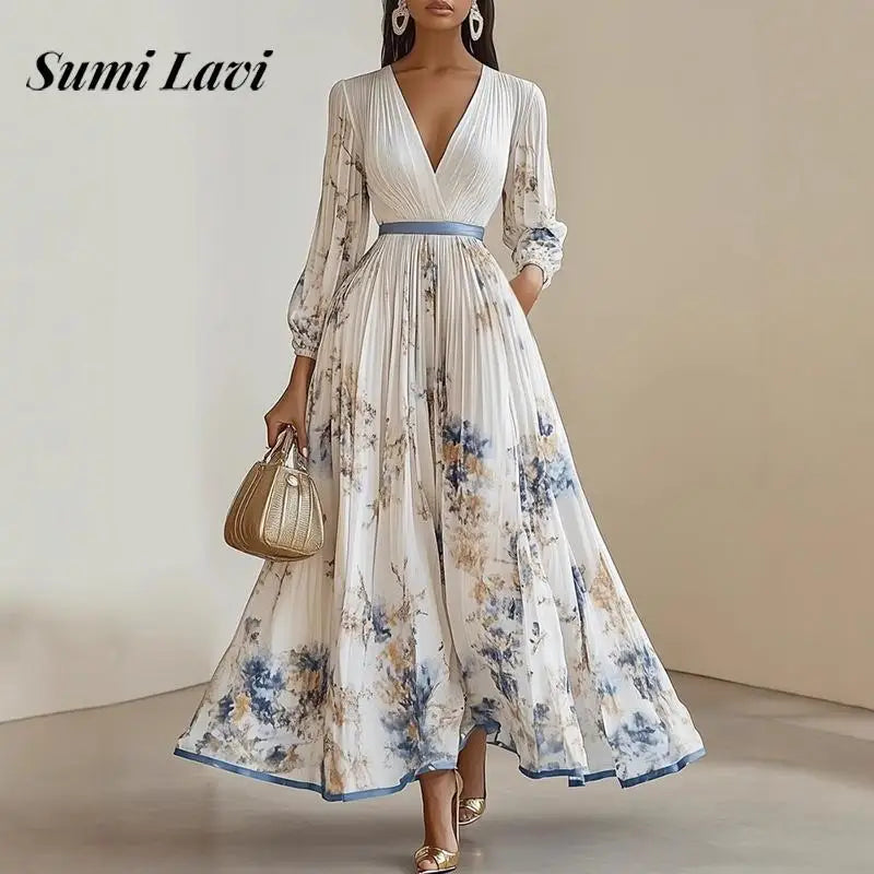 Flower Print Swing Beach Dress