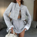 Elegant Blazer Coat with Skirt Suit