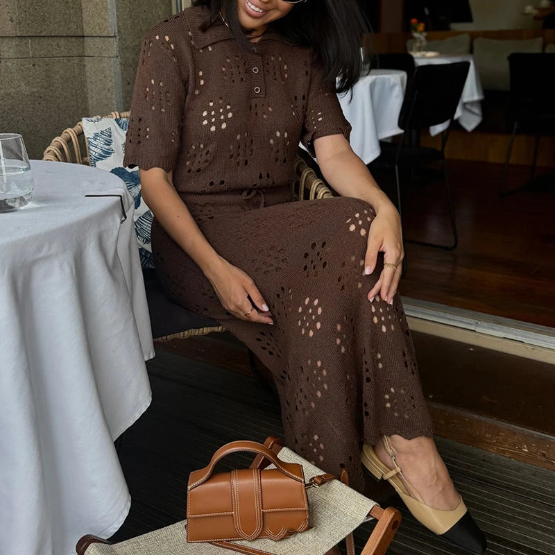 Crochet Summer Suit Lapel Button Set