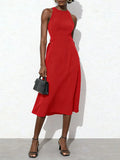 Casual Sleeveless High Waist Long Dress
