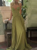 Deep V-neck Sleeveless Swing Dress