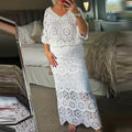 Casual Flared Sleeve Solid Party Skirt Outfits