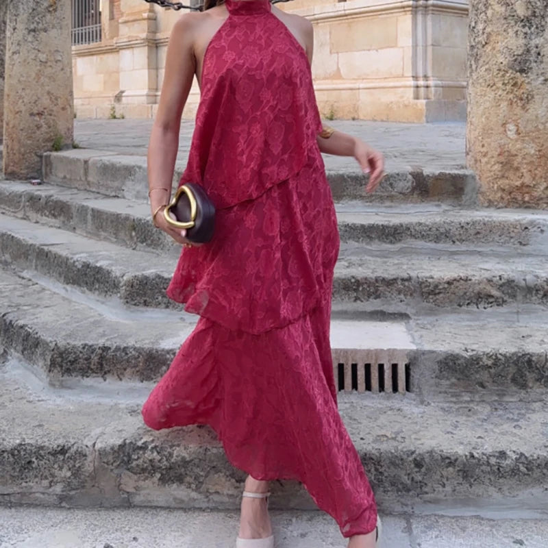 Bohemian Ruffle Layered Dress
