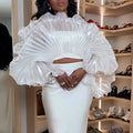 Casual Pleated Spring Summer Blouse