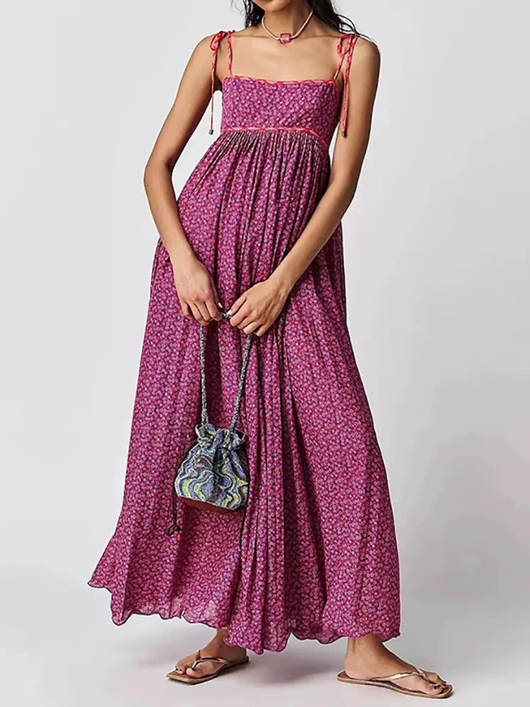 Printed Swing Long Dress